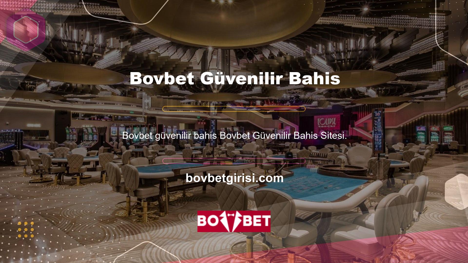 Canlı bahis severler, bu site, canlı spor bahisleri ve canlı casino oyunlarının yanı sıra canlı casino oyunları, blackjack, rulet ve poker bahisleri için Bovbet bahis sitesi